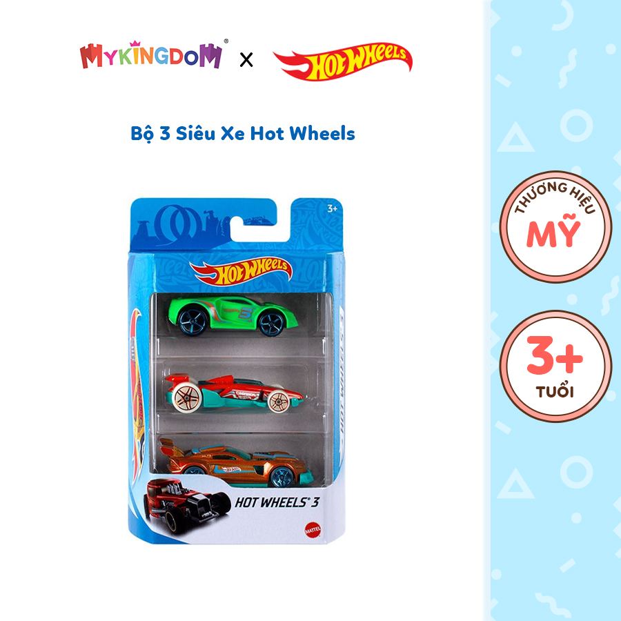 Đồ Chơi Bộ 3 Siêu Xe Hot Wheels K5904 - Giao hàng ngẫu nhiên