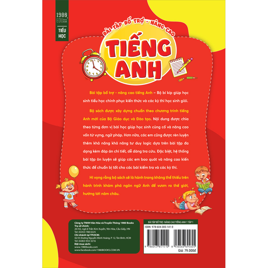 Bài Tập Bổ Trợ Nâng Cao Tiếng Anh Lớp 1 - Tập 1