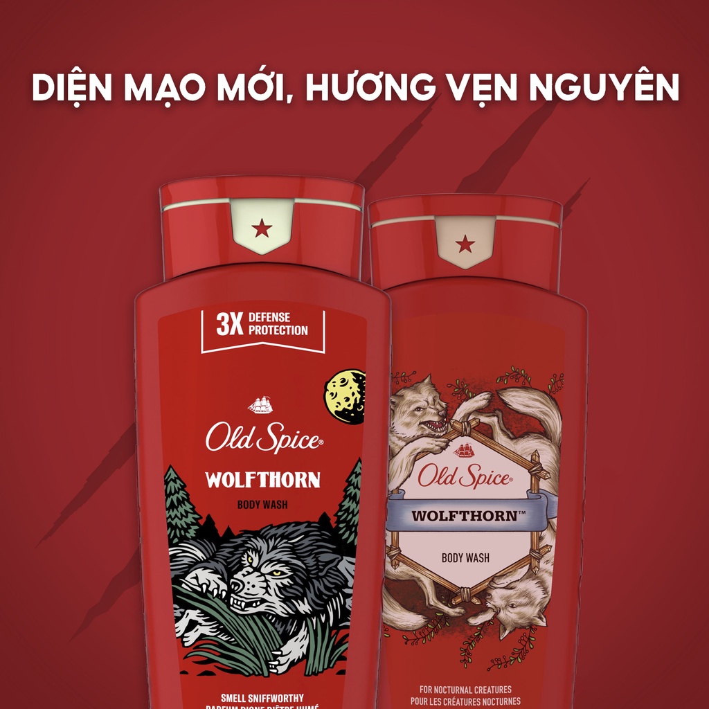 Sữa tắm dạng Gel cho mùi hương nam tính cho nam Old Spice 473ml chính hãng của Mỹ Timber | Bearglove | Fiji | Wolfthorn