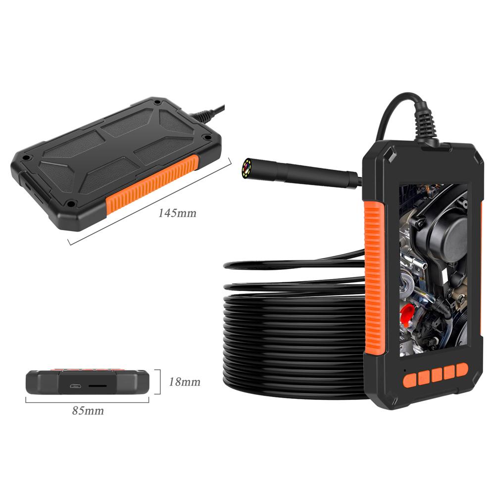Multifunction 1080P Industrial Endoscope 4.3 inch Screen 8mm Camera 8 LED Lights 4cm-500cm Focal Length IP67 Waterproof