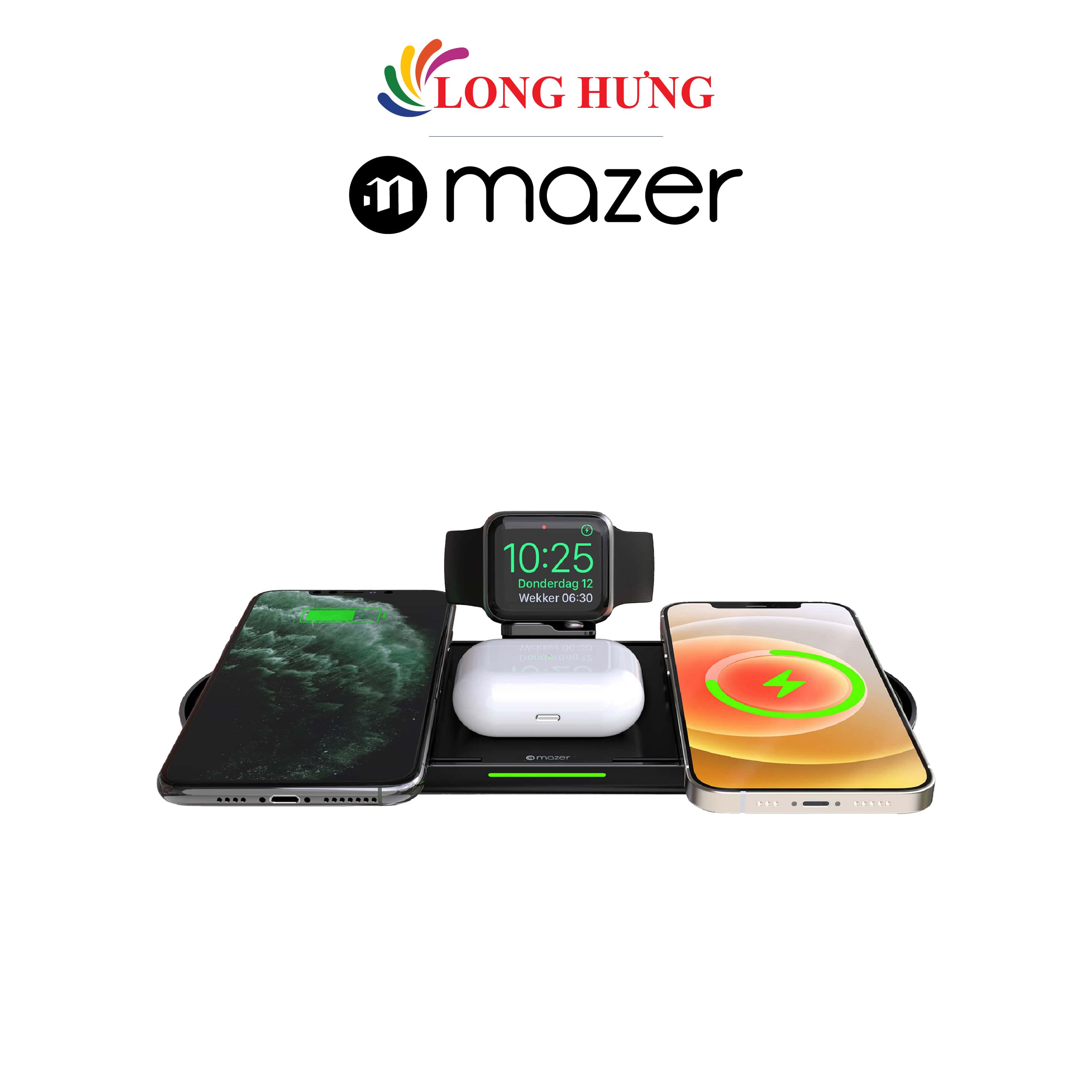 Đế sạc không dây Mazer Infinite.Boost Mag.Desk Quad Charging Stand III M-EGWQ357 - Hàng chính hãng