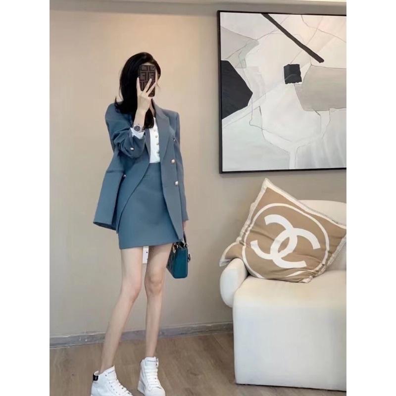 Set đồ Áo Blazer nữ +chân váy phong cách hàn quốc mẫu mới chất đẹp mã RB01