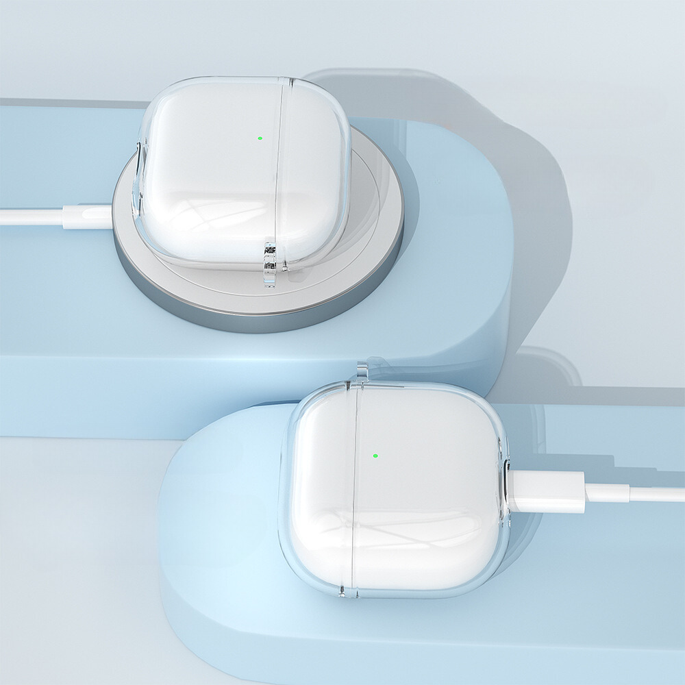 Ốp Case TPU Trong Suốt Dành Cho Airpods 4, chống ố vàng, chống sốc kèm móc treo_ Hàng chính hãng