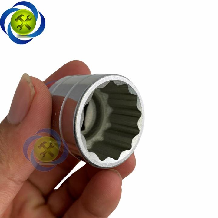 Tuýp 15/16 hệ inch 1/2 Kingtony 433030S loại ngắn 12 cạnh màu trắng 23.81mm