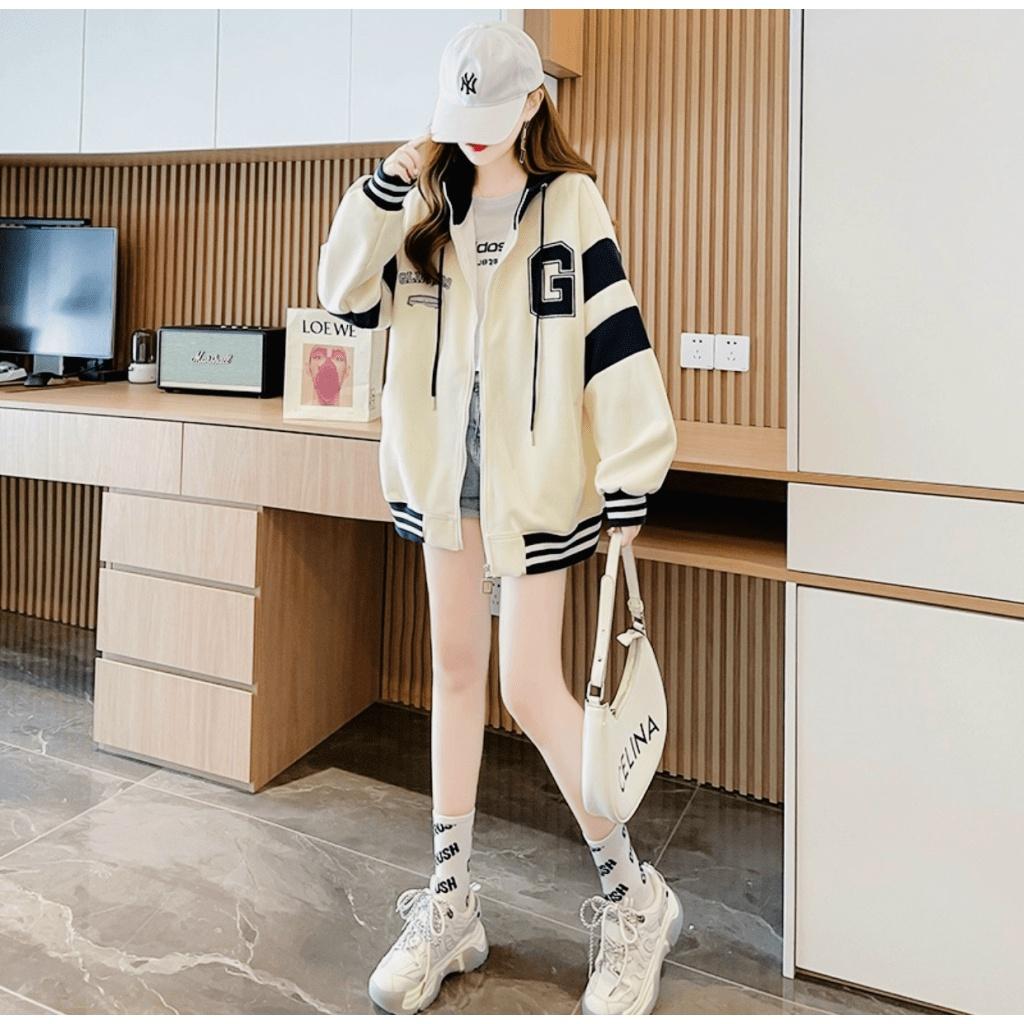 ÁO KHOÁC HOODIE DÂY KÉO PHỐI, BO SỌC, CỔ CAO, LOGO THÊU CỰC XỊN XÒ. CHẤT VẢI NỈ BÔNG HÀNG LOẠI 1 UT065