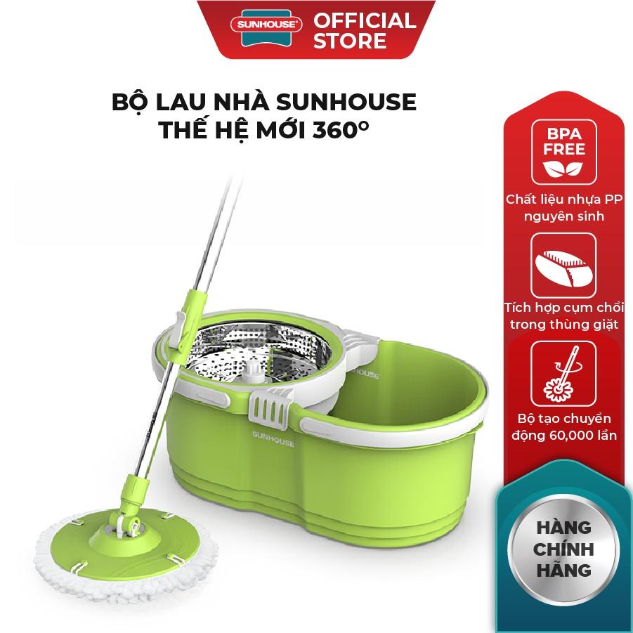 Bộ Lau Nhà Xoay 360 Độ SUNHOUSE KS-CL260PG Màu Xanh Lá