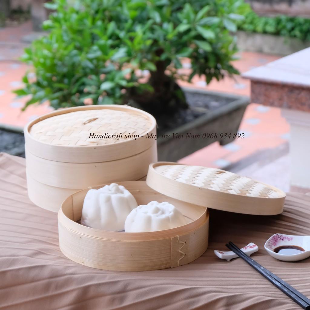 Xửng Hấp Tre - 1 Tầng - Hấp Bánh Bao - Há Cảo - Xôi Nếp