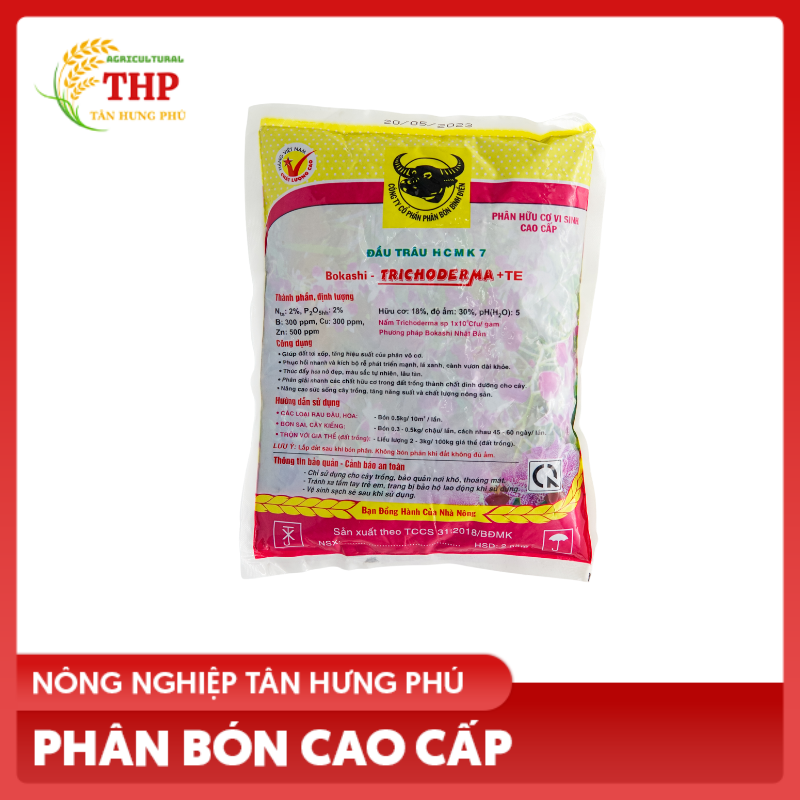 Phân Hữu Cơ Vi Sinh Cao Cấp Đầu Trâu HCMK 7 Bokashi - TRICHODERNA + TE