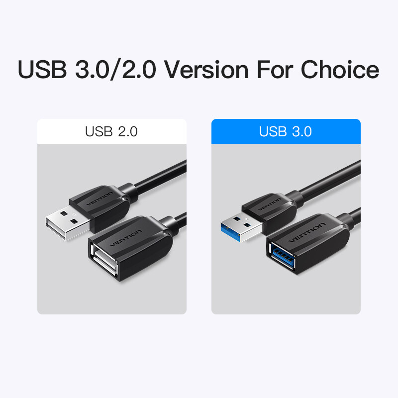 Cáp nối dài USB 3.0 Vention VAS-A45-B màu đen - Hàng chính hãng