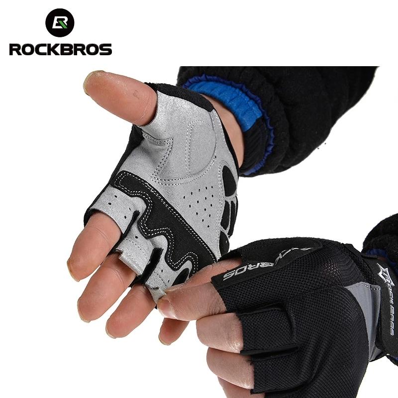 ROCKBROS Găng Tay Phượt Chống Trượt MTB Đường Nam Nữ Thể Thao Tay Xe Đạp Thoáng Khí Ngón Xe Đạp Găng Tay