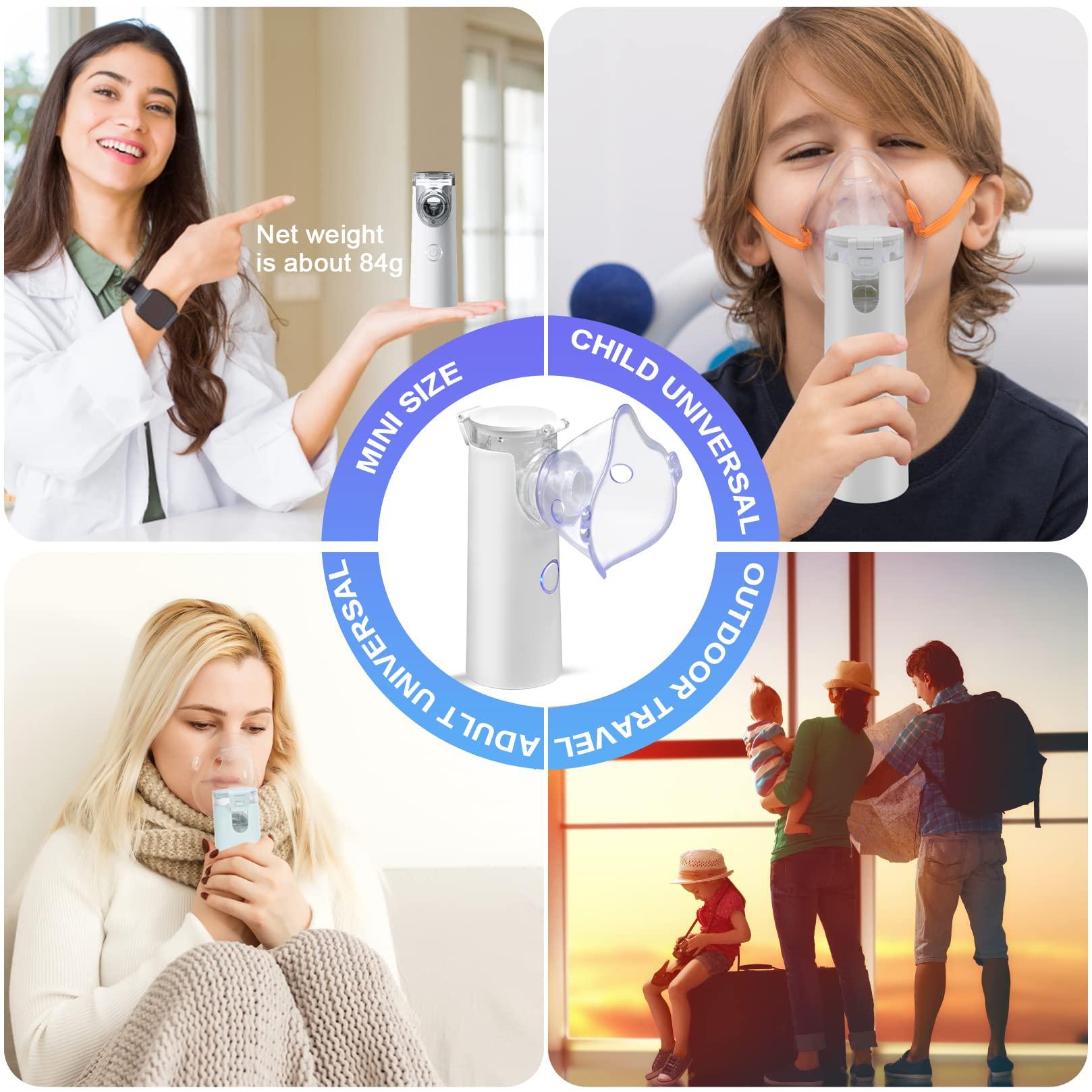 Máy phun sương aerosol di động: Máy phun sương ống hít để  các bệnh đường hô hấp trên và dưới ở trẻ em và người lớn