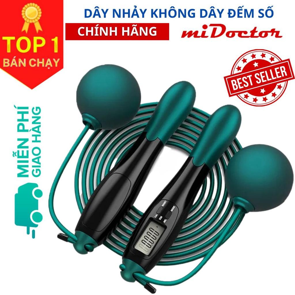 Dây nhảy không dây đếm số màn hình điện tử - chính hãng miDoctor