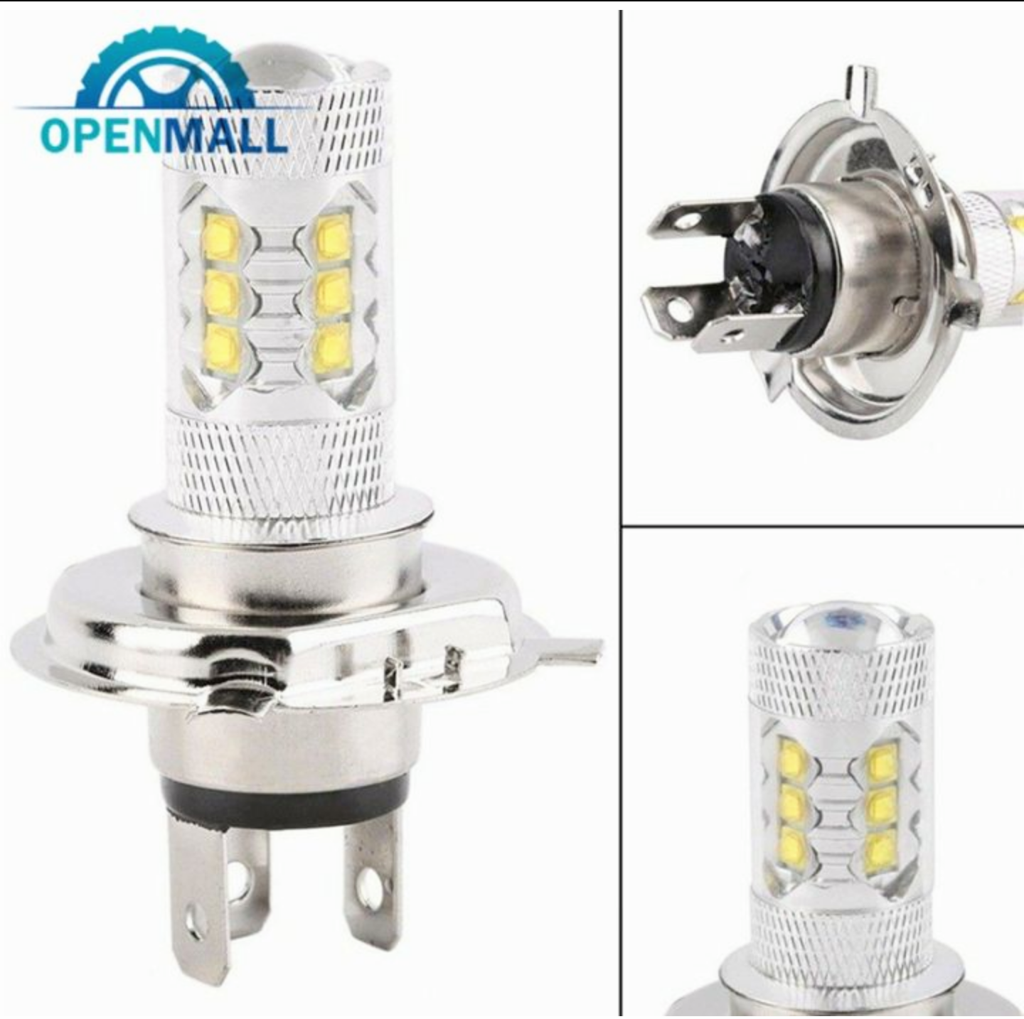 SIÊU SÁNG VỚI 1 BÓNG ĐÈN PHA LED H4 80W LẮP XE MÁY VÀ ÔTÔ MẪU MỚI