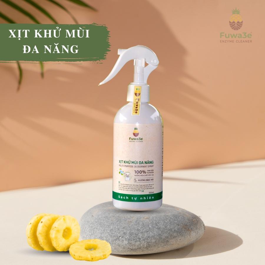 Xịt Khử Mùi Đa Năng Eco-Enzyme 300ml Hương Bạc Hà Bảo Vệ Trẻ Em , xua đuổ muỗi, côn trùng,Tốt Cho Sức Khỏe Môi Trường Xanh Sạch Đẹp