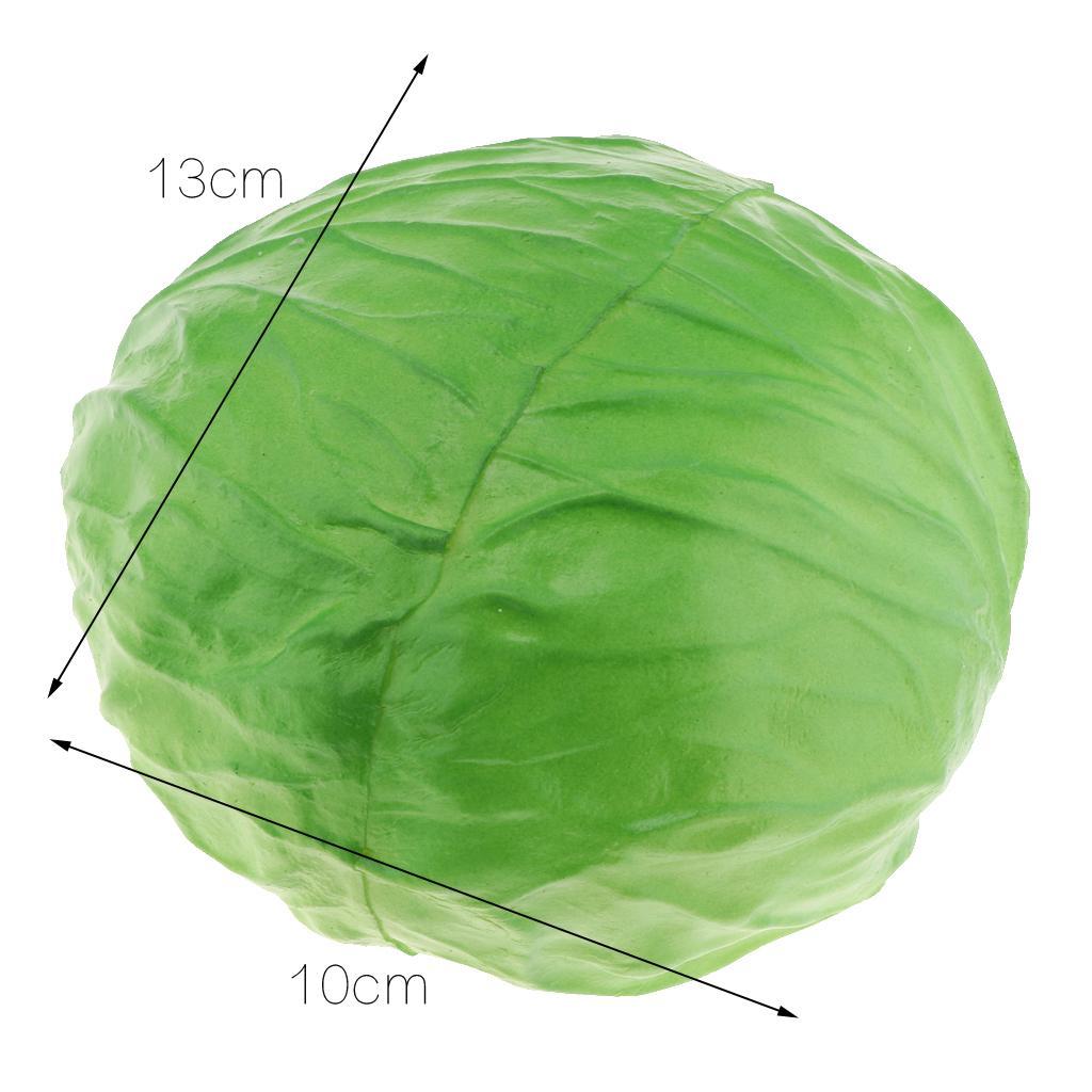 2X Artificial Vegetable Cabbage Kitchen Cabinet Table Display Decor Craft Green