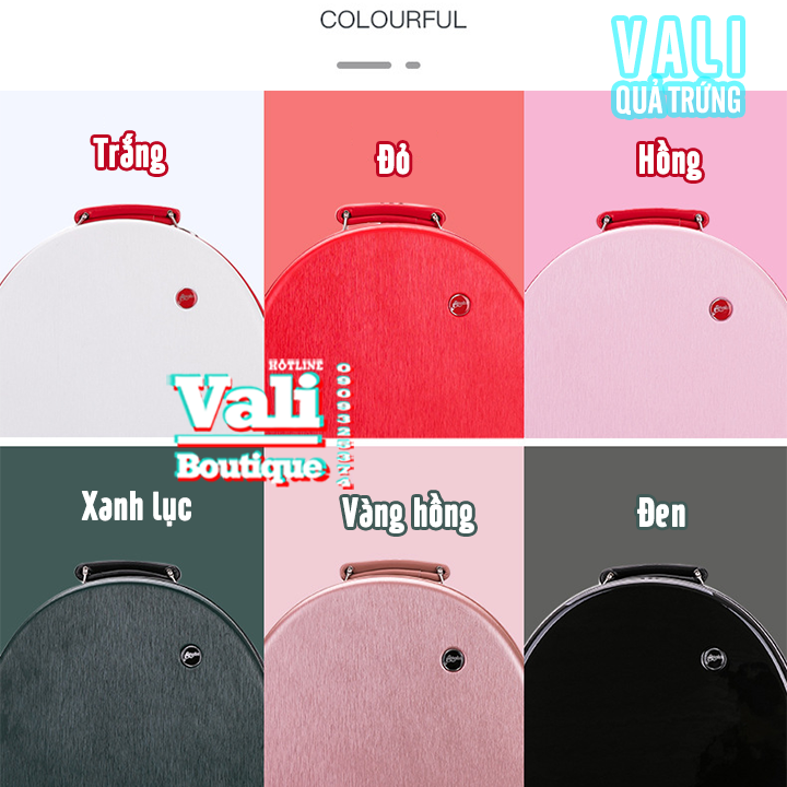 Combo Vali quả trứng size 20 + túi đeo chéo size 10 - Nhiều màu.