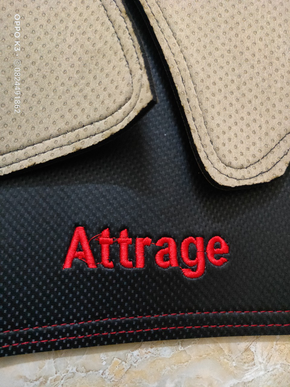 Thảm Taplo Xe Mitsubishi Attrage 2015-2023 loại da dày cao cấp 3 lớp chống trượt Da Carbon đen