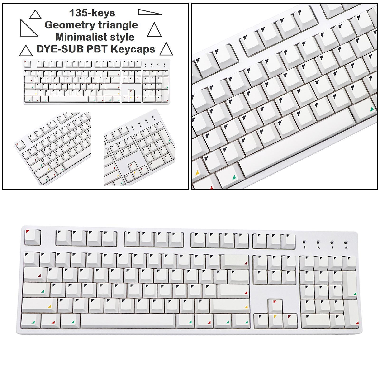 135 Keys Minimalist Theme Keycaps DIY Keyboard Parts for Cherry 61