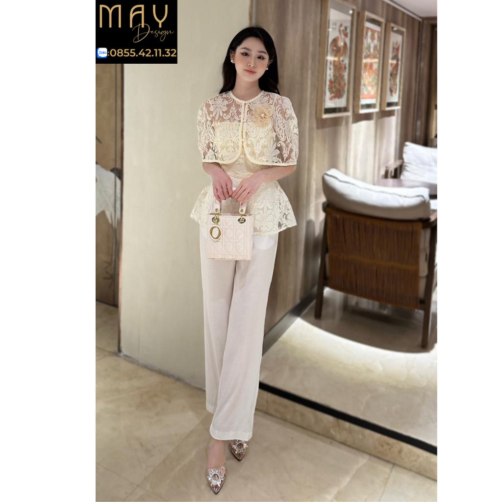 Set Đồ Bộ Thiết Kế MAY CH-6 Sang Trọng Thanh Lịch Màu Kem Đủ Size SMLXL