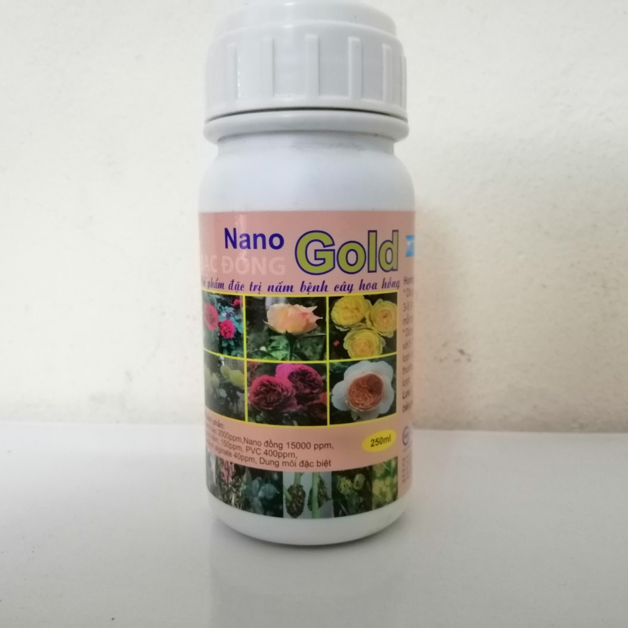 NANO GOLD BẠC ĐỒNG 250ML - CHẾ PHẨM ĐẶC TRỊ NẤM BỆNH CÂY HOA HỒNG, CÂY TRỒNG