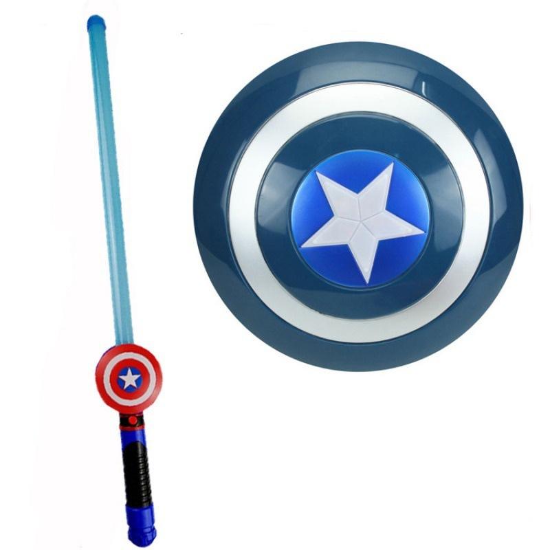 Đồ chơi Đội trưởng Mỹ Captain America Trẻ Em Hóa trang Siêu nhân siêu anh hùng MARVEL khiên kiếm áo choàng mặt