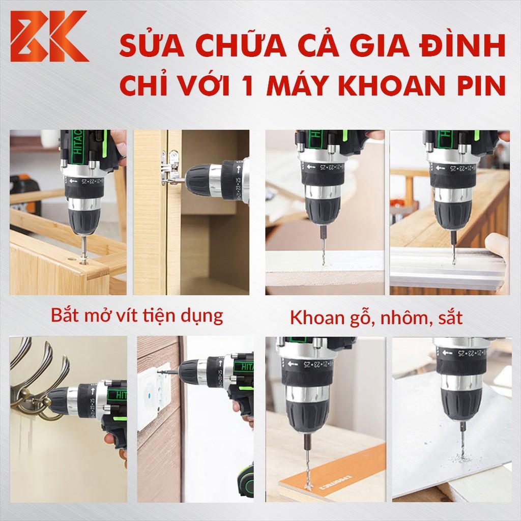 Máy khoan Hitachi 28V (Pin 5 CELL 3Ah) - Made In Malaysia - 100% Lõi đồng - Hàng mới 2019