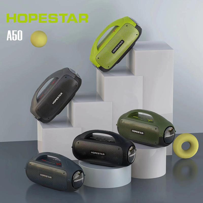 Hopestar A50 80W loa Bluetooth không dây âm nhạc không thấm nước ngoài trời Super Bass Subwofer âm thanh Subwofer với micrô Color: Army Green