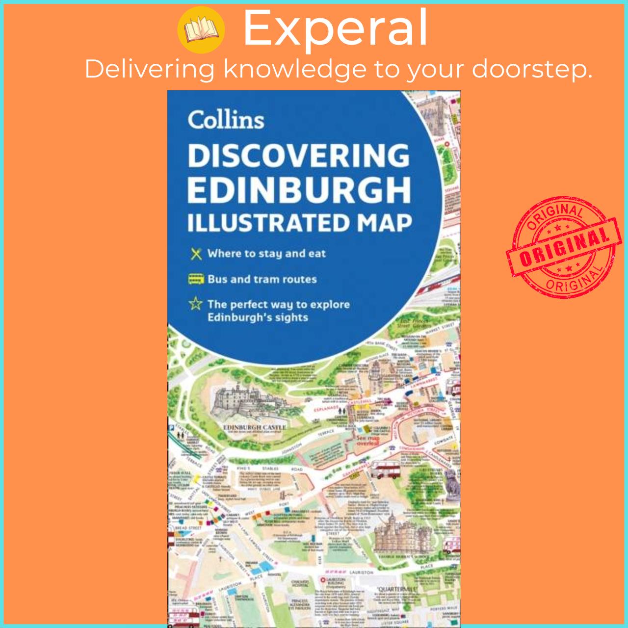 Sách - Discovering Edinburgh Illustrated Map - Ideal for Exploring by Dominic Beddow (UK edition, paperback)