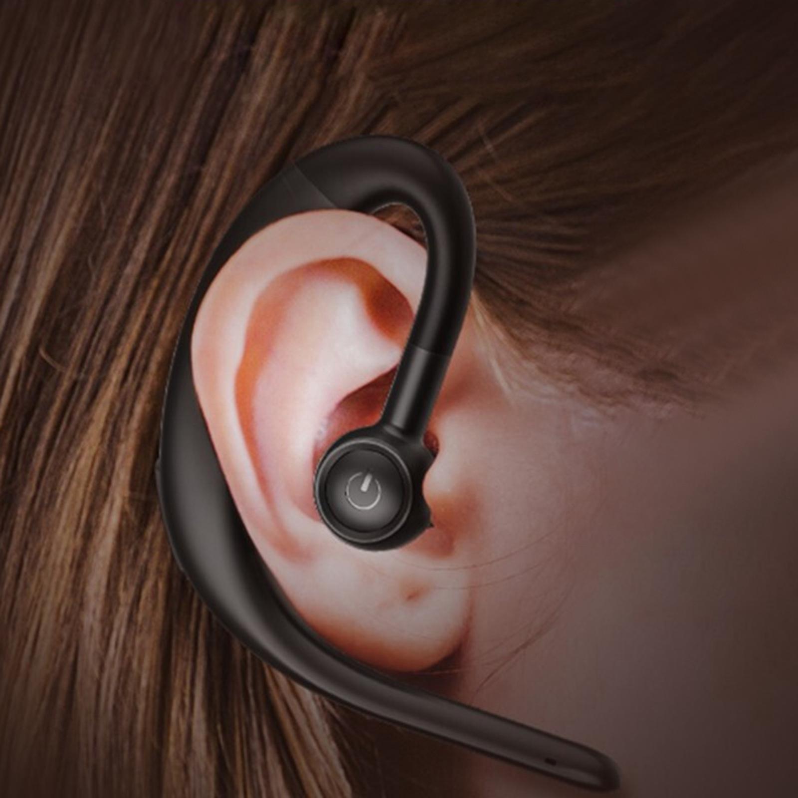 Bluetooth Headset Wireless Earpiece V5.0 Earphones Ear Hook for Driving