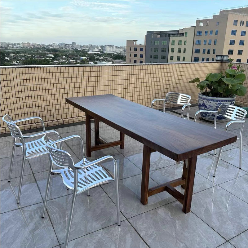 Ghế cafe ngoài trời hợp kim nhôm có tay cao cấp sang trọng hiện đại CC07001-A Nội thất Capta