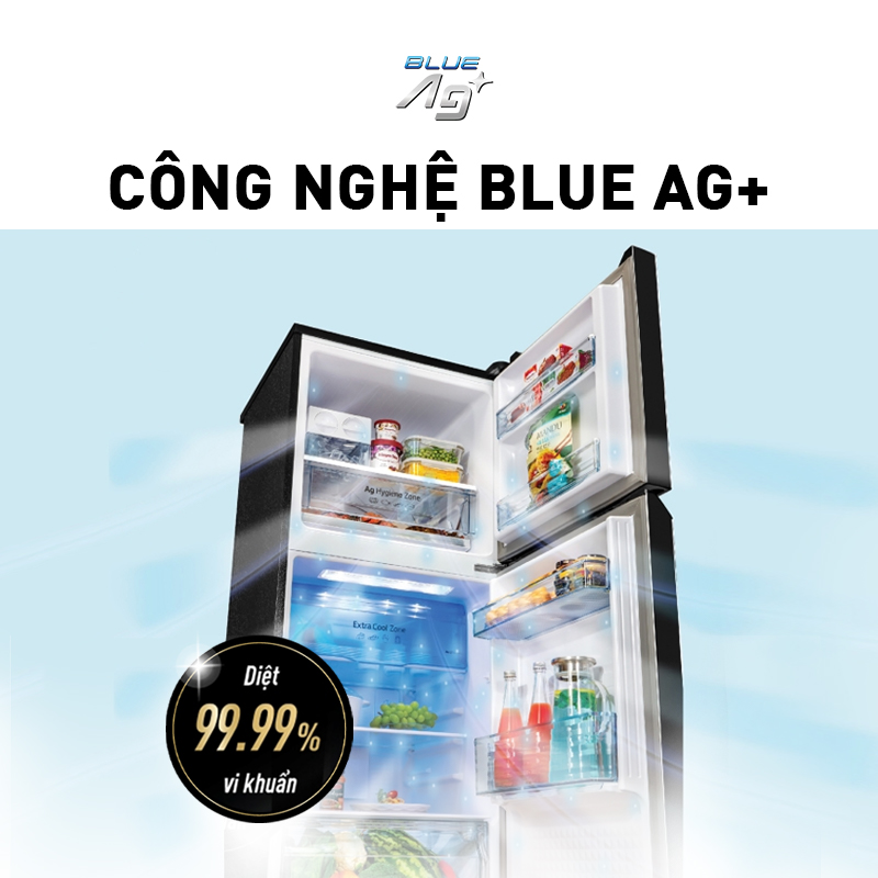 Tủ lạnh Panasonic 2 cánh ngăn đá trên NR-TL381BPS9 - Dung tích 366L - Hàng chính hãng - Giao hàng toàn quốc