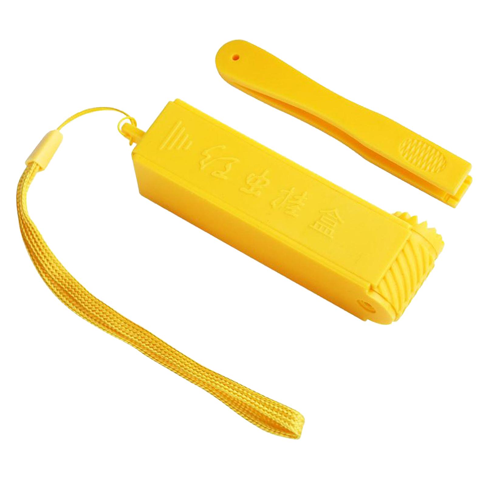 Fishing Bait Bander Tool Earthworm Bloodworm Clip Baits Lures Yellow