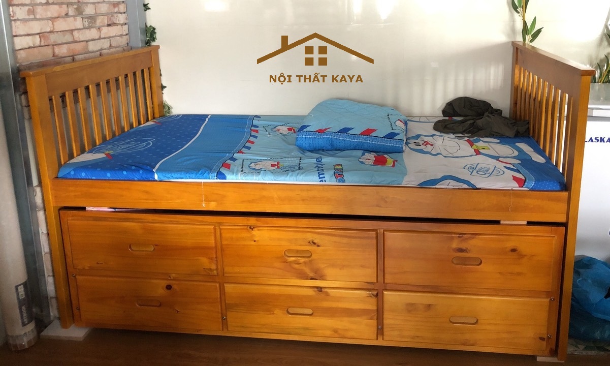 Giường Hộp 2 Tầng Xuất Khẩu GT092 (1m-1m)