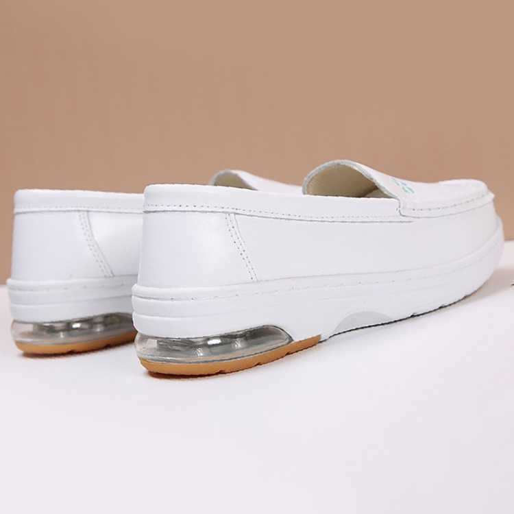 Ladies Air Cushion Casual Shoes White Soft Bottom Flat Nurse Shoes