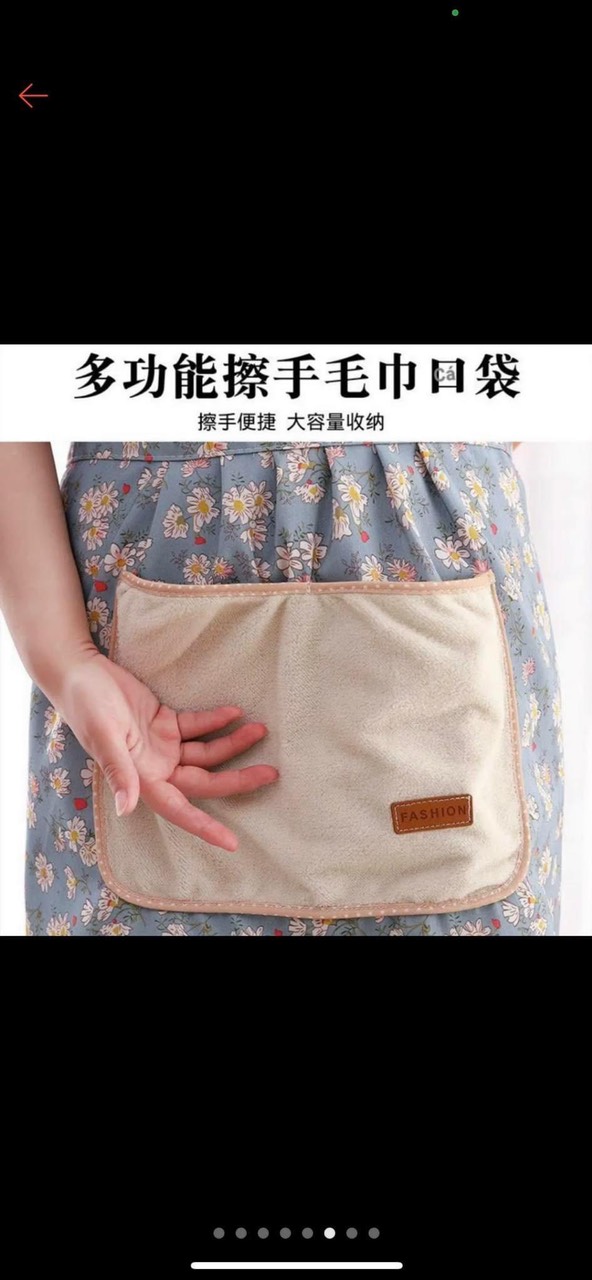 Tạp Dề Bằng Vải Canvas Thoáng Khí Phong Cách Phương Tây Mùa Hè