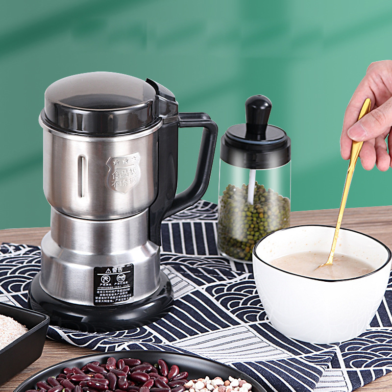 Máy Xay Hạt Tiêu Hạt Cafe Hạt Khô Gia Vị Đa Năng Công Suất 250w 8 Lưỡi Dao Cực Bén Chất Liệu Cối Inox - Hàng Nhập Khẩu