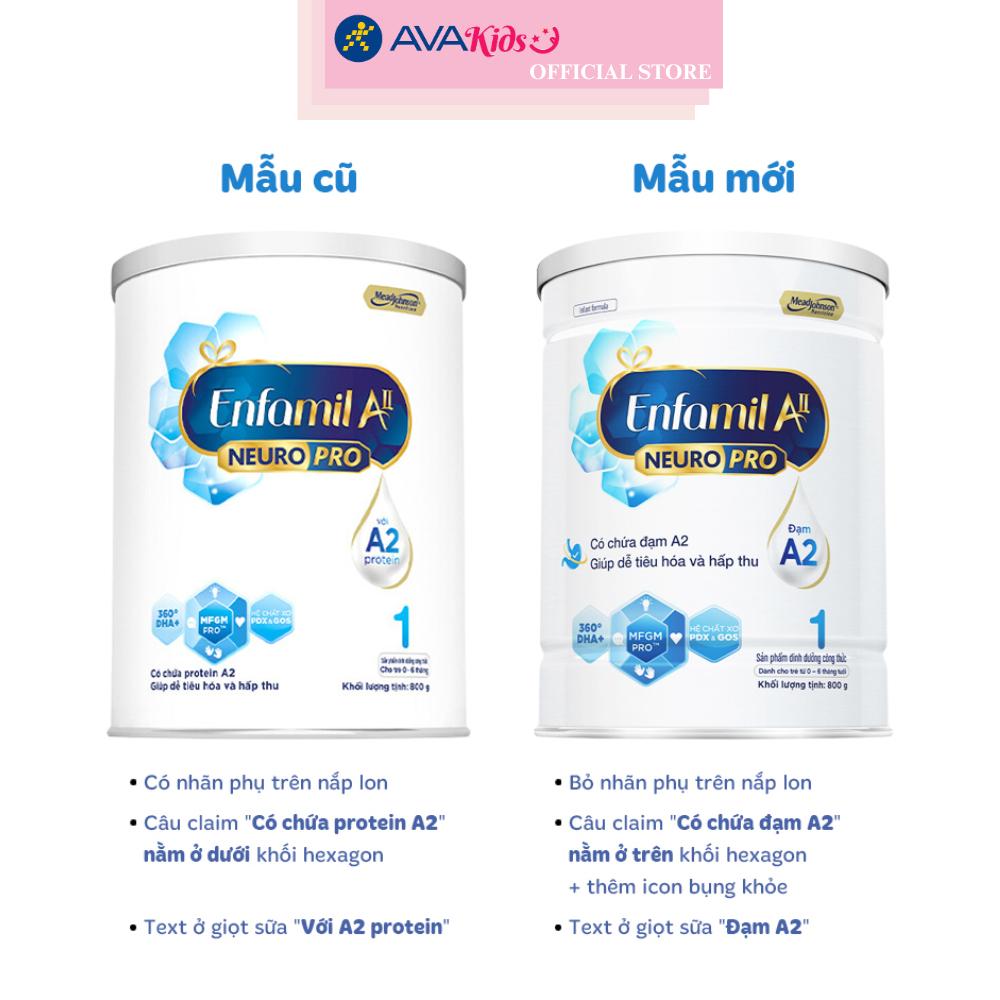 Sữa bột Enfamil A2 Neuropro Infant Formula số 1 (đạm quý A2) 800g (0 - 6 tháng)