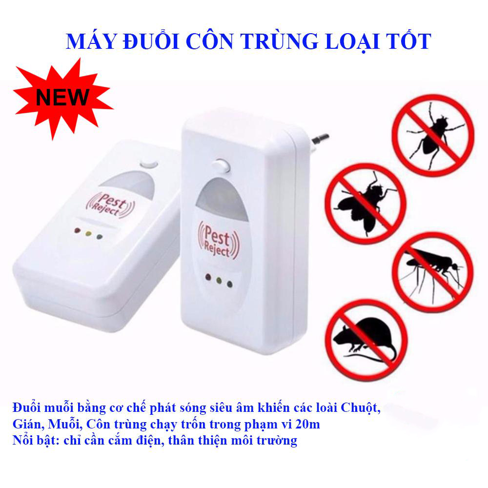 Máy Đuổi Chuột Đuổi Côn Trùng Bằng Sóng Siêu Âm Pest Reject