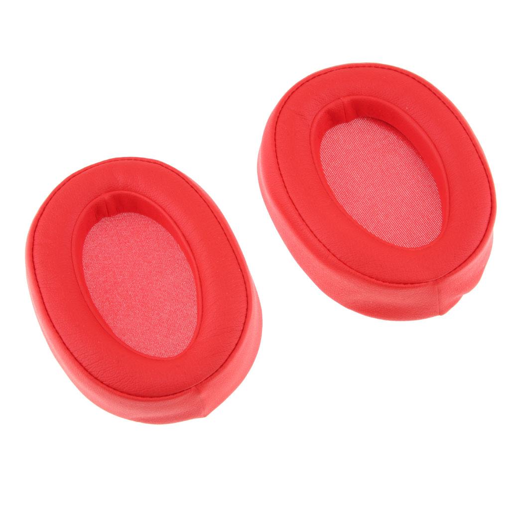 Replacements Ear Pad Eartips Cushions For Sony MDR-100ABN Headphones Red