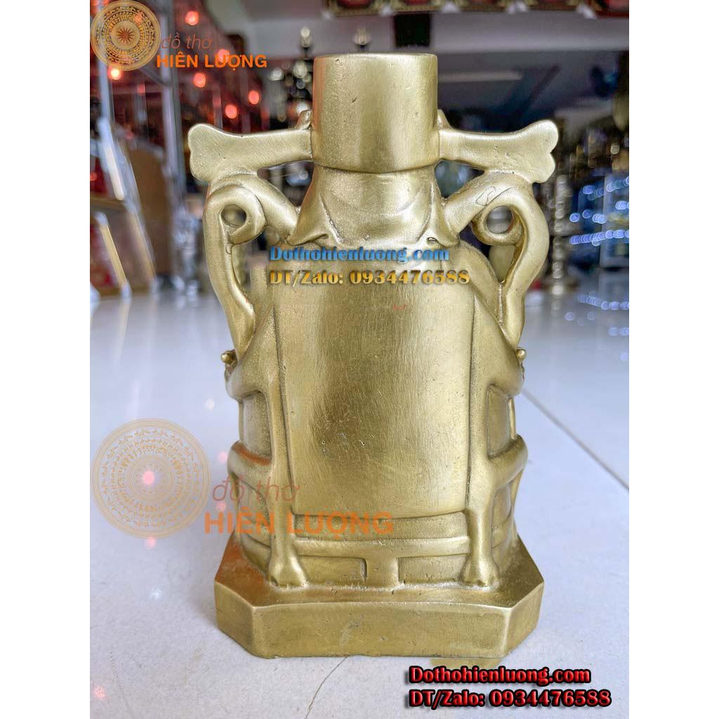 Tượng Ông Phát - Thần Tài Lộc Bằng Đồng Vàng Nguyên Chất Cao 20cm Đẹp Tinh Xảo