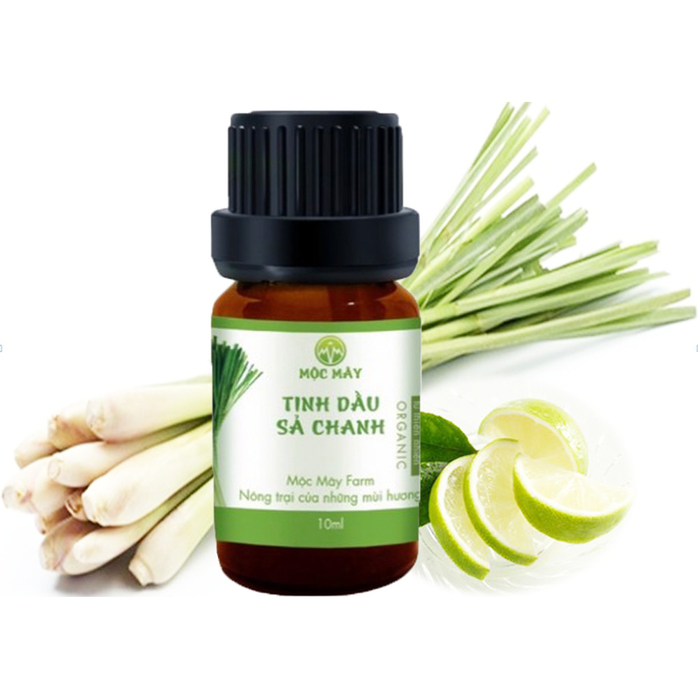 Combo 2 chai tinh dầu thiên nhiên Mộc Mây:Tinh Dầu Sả Chanh Lemongrass 10ml+Tinh dầu Tràm Gió 10ml