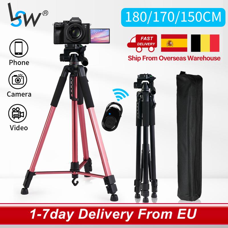 Chân máy camera 180cm cho điện thoại có giá ba chân điện thoại di động với bluetooth từ xa cho video/dslr/canon