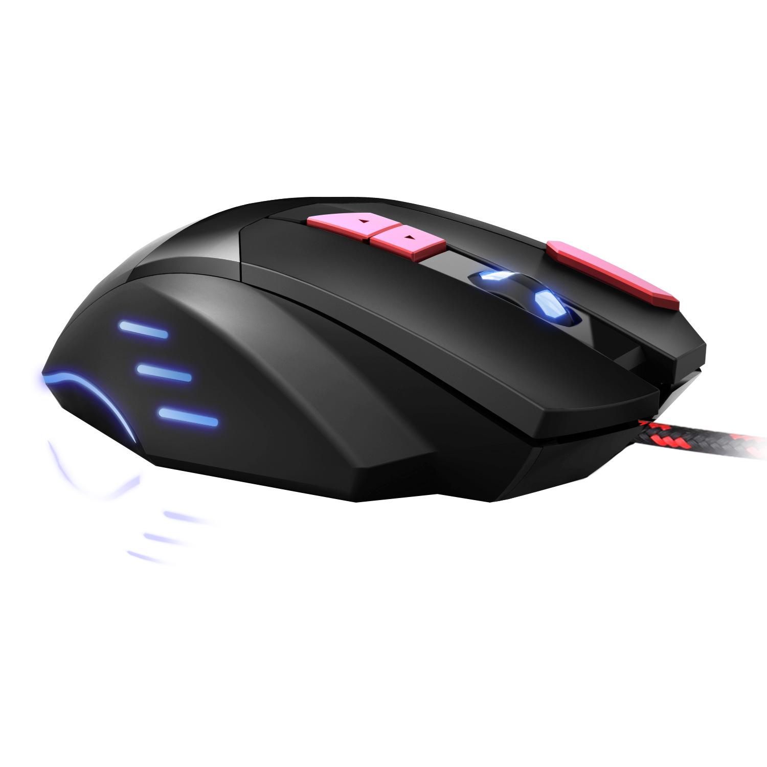Lập Trình Macro 8D USB Có Dây 6800 DPI Chuột RGB Đèn LED Hậu 8 Phím Pubg Chuột Chơi Game Game Thủ Chuột Dành Cho máy Tính Laptop Máy Tính