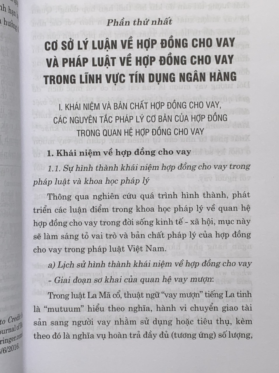 Hợp Đồng Cho Vay Trong Lĩnh Vực Tín Dụng Ngân Hàng - Lý Luận Và Thực Tiễn Áp Dụng