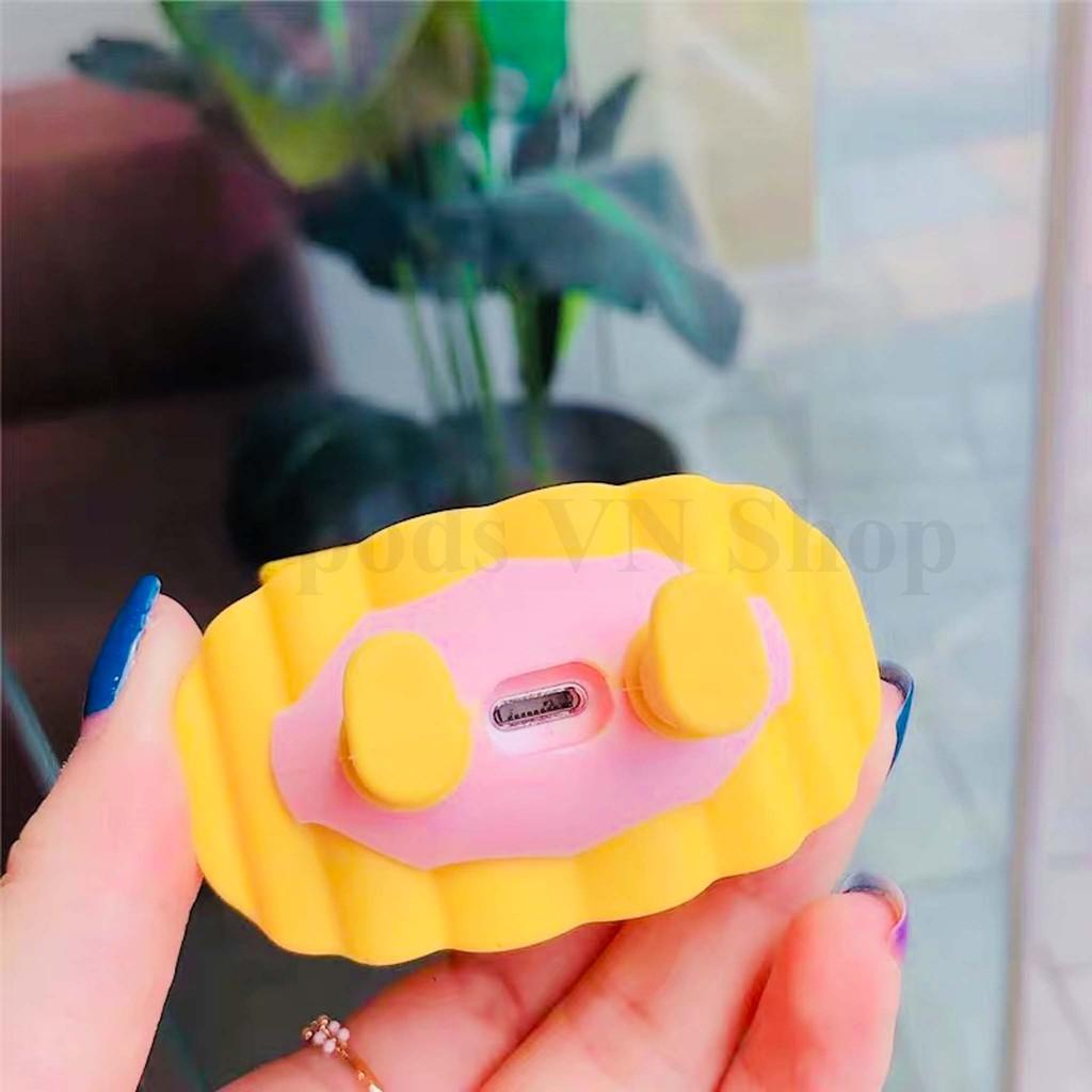 Bao Case Ốp dành cho Airpods 1/2, Airpods Pro heo mặc áo mưa kute silicon 3d cao cấp