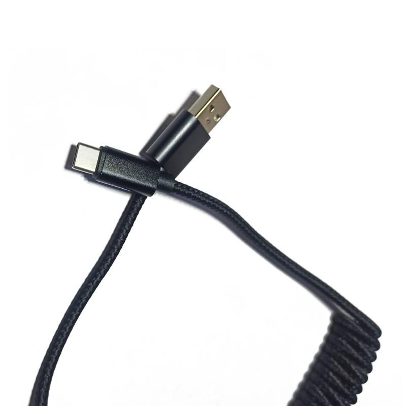 HSV Type C Micro Coiled Cable Wire Mechanical Keyboard GH60 USB Cable Type-C Cable