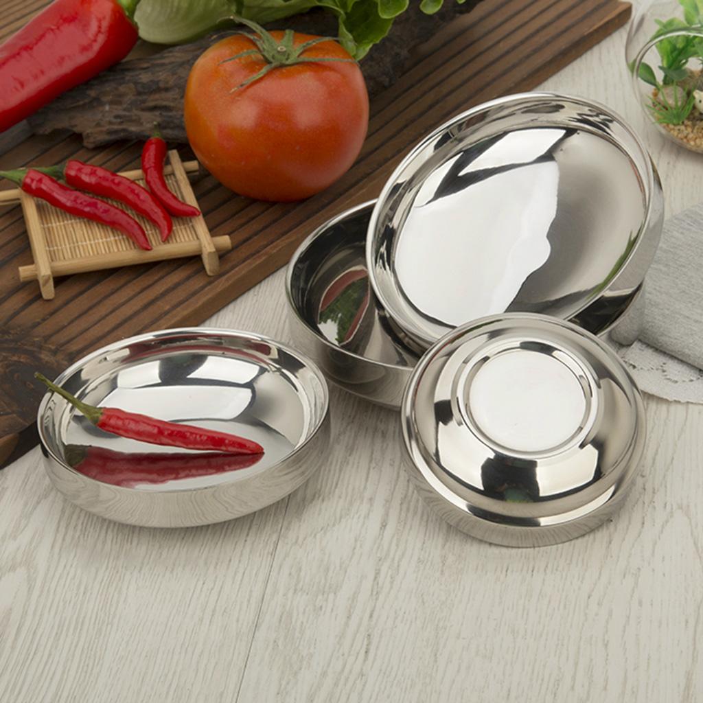 Stainless Steel Double Wall Side Sauce Dishes/ Condiment Dishes/ Dipping Spice Dishes/ Snack Serving Dishes
