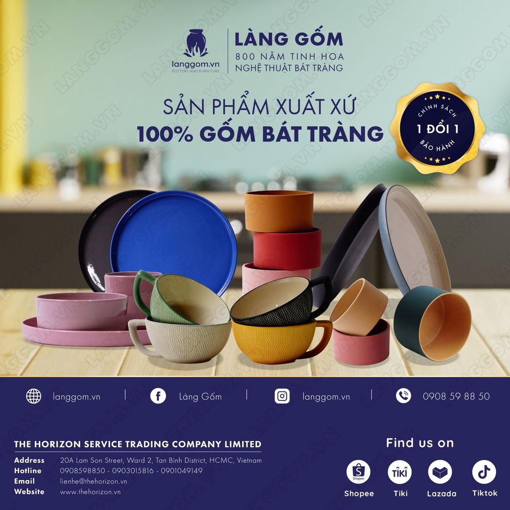 Đĩa méo - Men mát - Gốm sứ Bát Tràng - langgom.vn