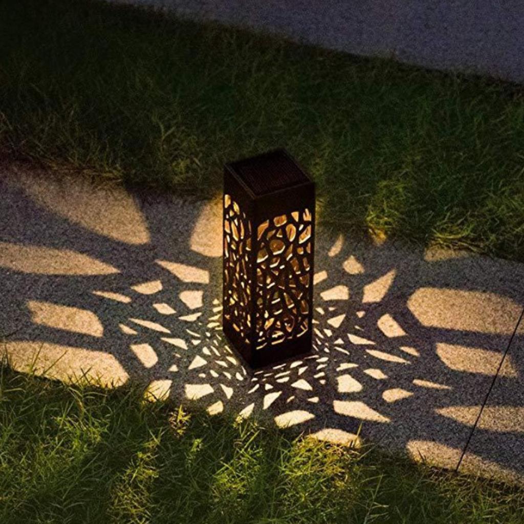 6 Pieces Hollow Solar Lawn Lights Ground Lights Garden Lights
