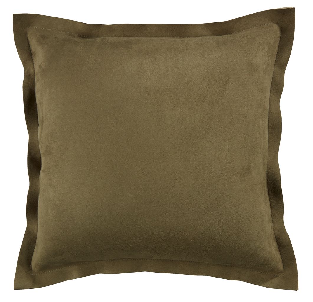 Gối trang trí | JYSK Alm | polyester | xanh olive | R45xD45cm